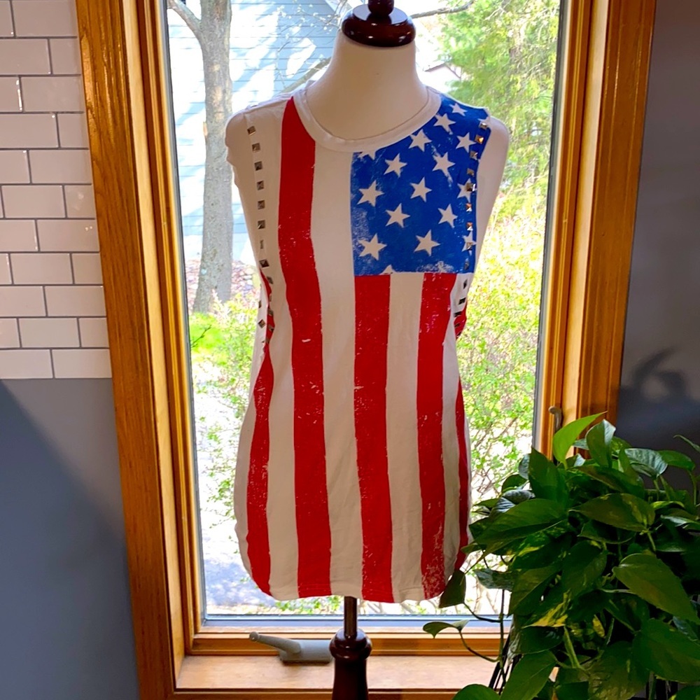 Forever 21 patriotic tank medium
